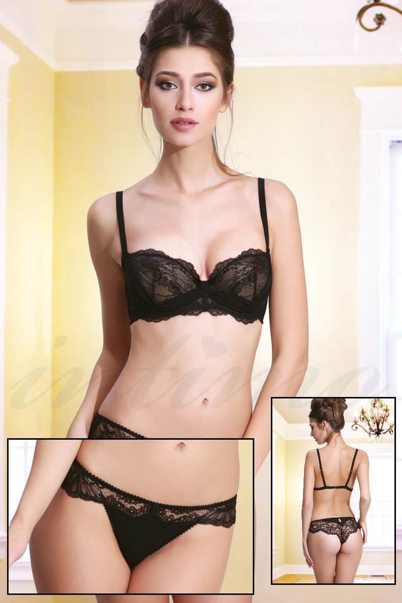 Set of underwear: bra with soft cup and Brazilian panties, code 47711, art S1734-D1731