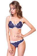 Set of underwear: bra with soft cup and Brazilian panties