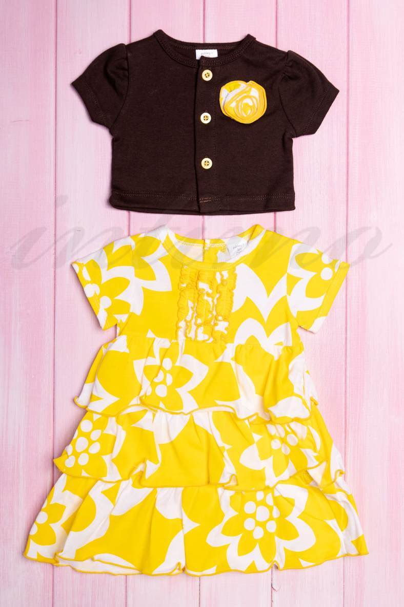 Нарядное платье для девочки и болеро с коротким рукавом, хлопок, код 55977, арт 401