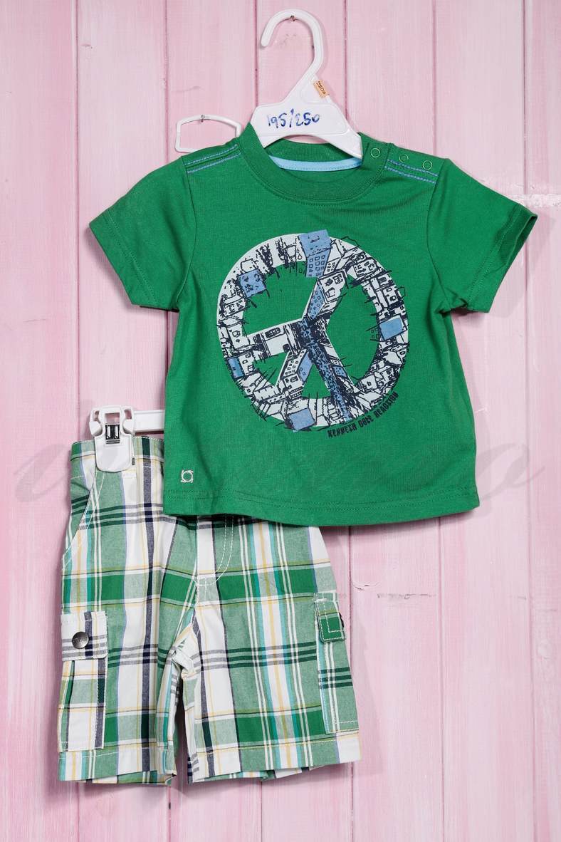 Летний костюм для мальчика: футболка и шортики, хлопок, код 56464, арт 4567