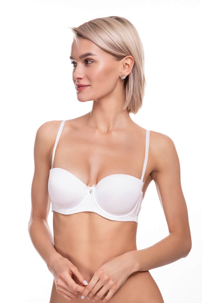 Balconette bra with a cup compacted, code 60765, art 1982