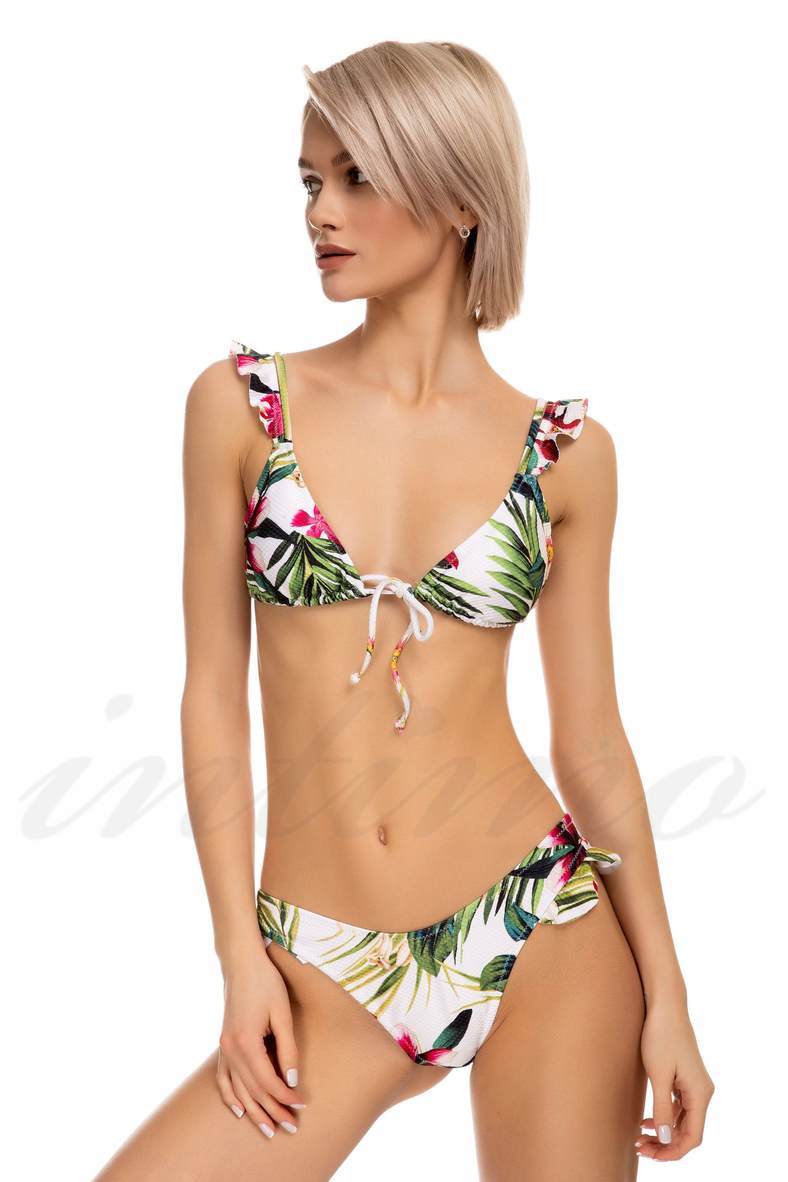 Swimsuit with a cup compacted, Brazilian swimming trunks, code 61609, art 9-1164-9-1162