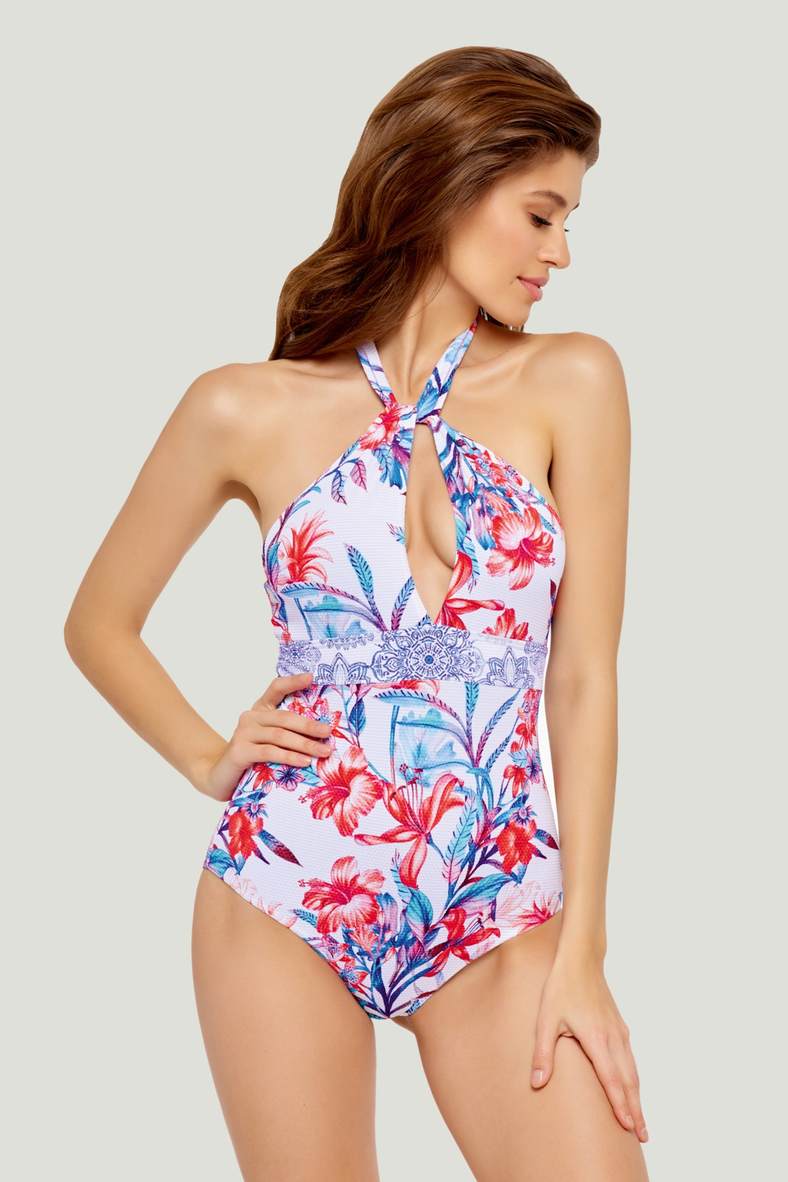 One-piece swimsuit with a soft cup, code 64991, art L2006-221