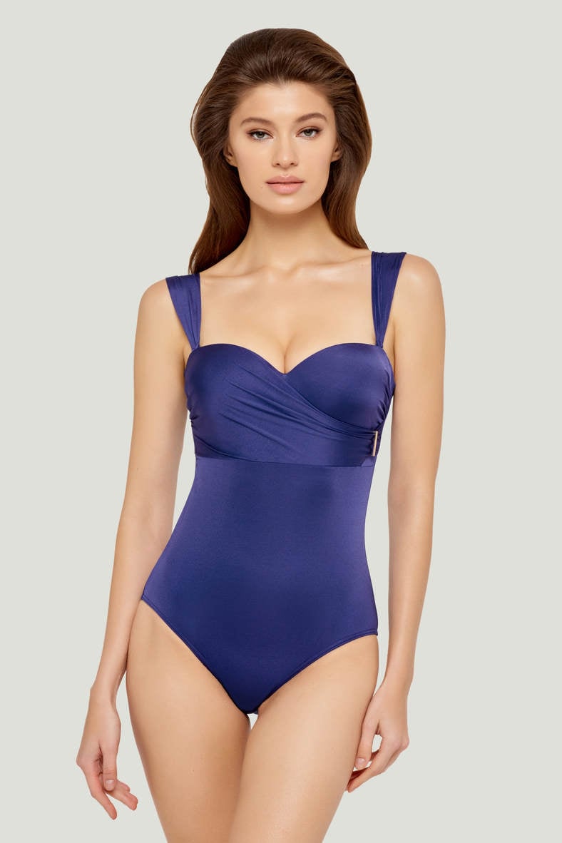 One-piece swimsuit with a push up cup (solid), code 65016, art L1936-981-N