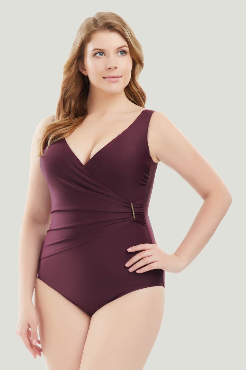 One-piece swimsuit with a soft cup (solid), code 65021, art SP1906-421/3
