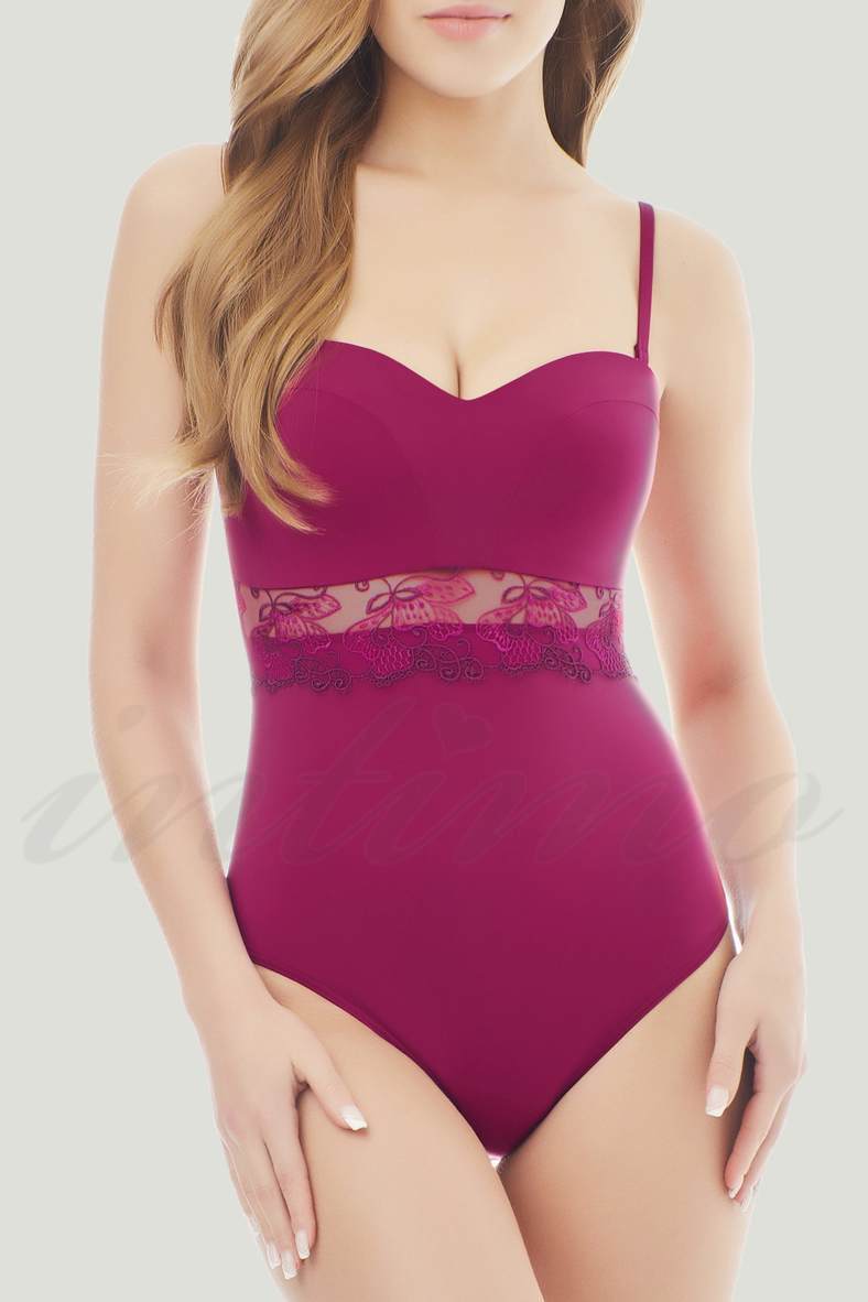One-piece swimsuit with a soft cup (solid), code 65171, art L1907-831/OB