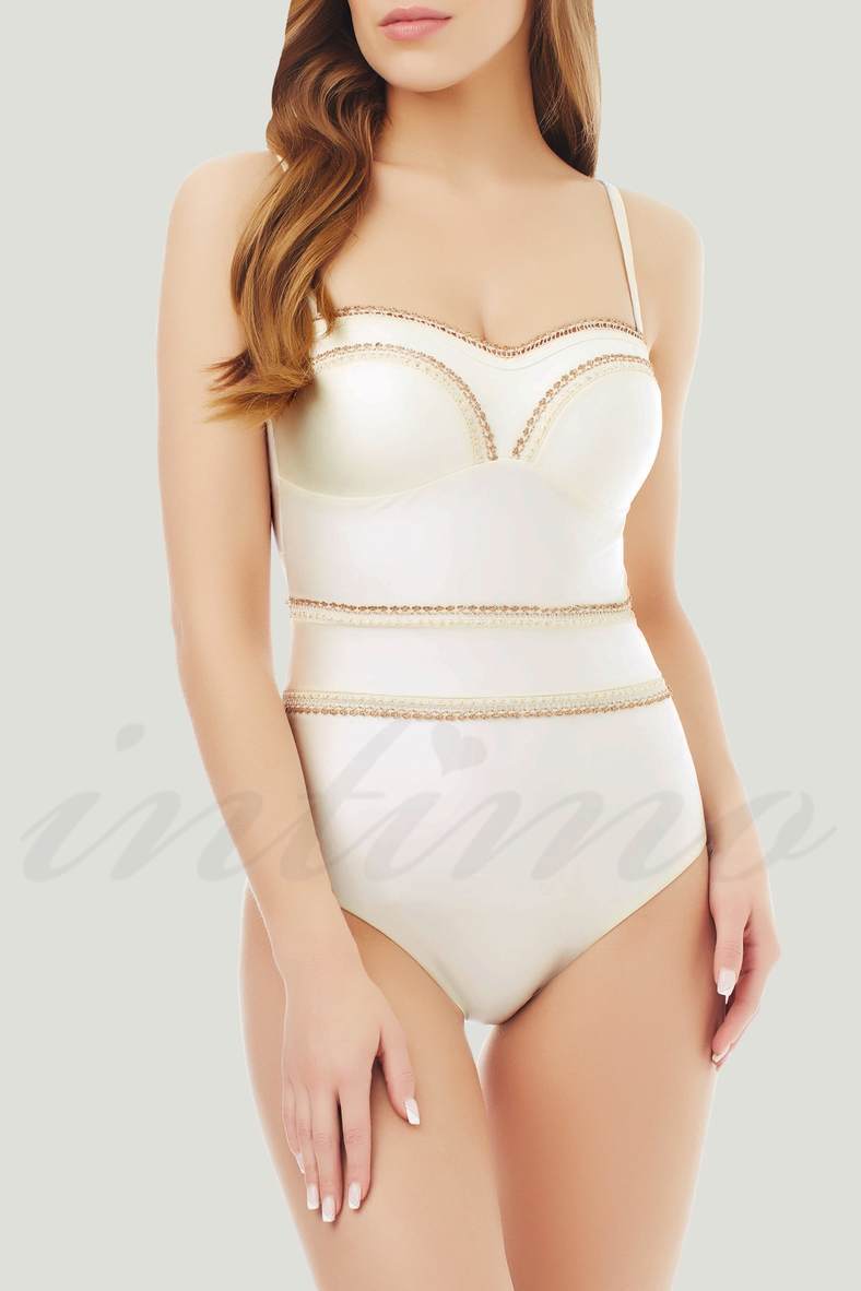 One-piece swimsuit with a push up cup (solid), code 65176, art L1934-911
