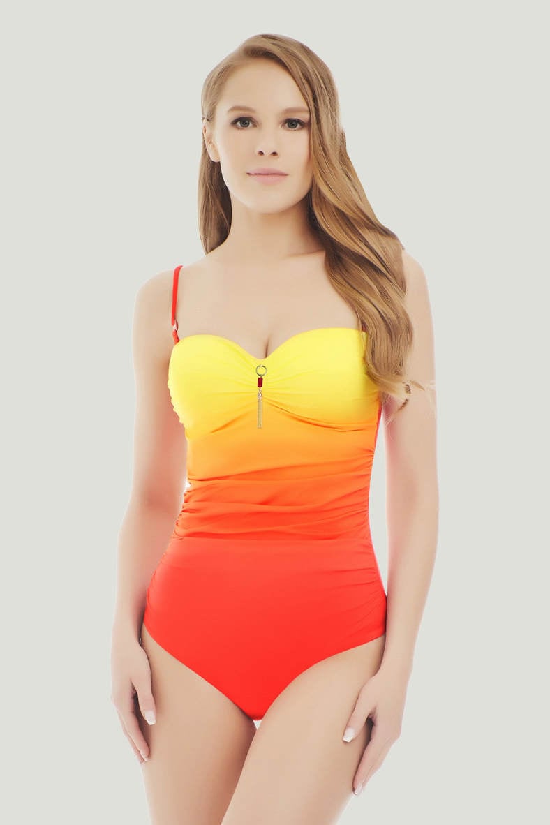 One-piece swimsuit with a soft cup (solid), code 65209, art L1903-831/OB