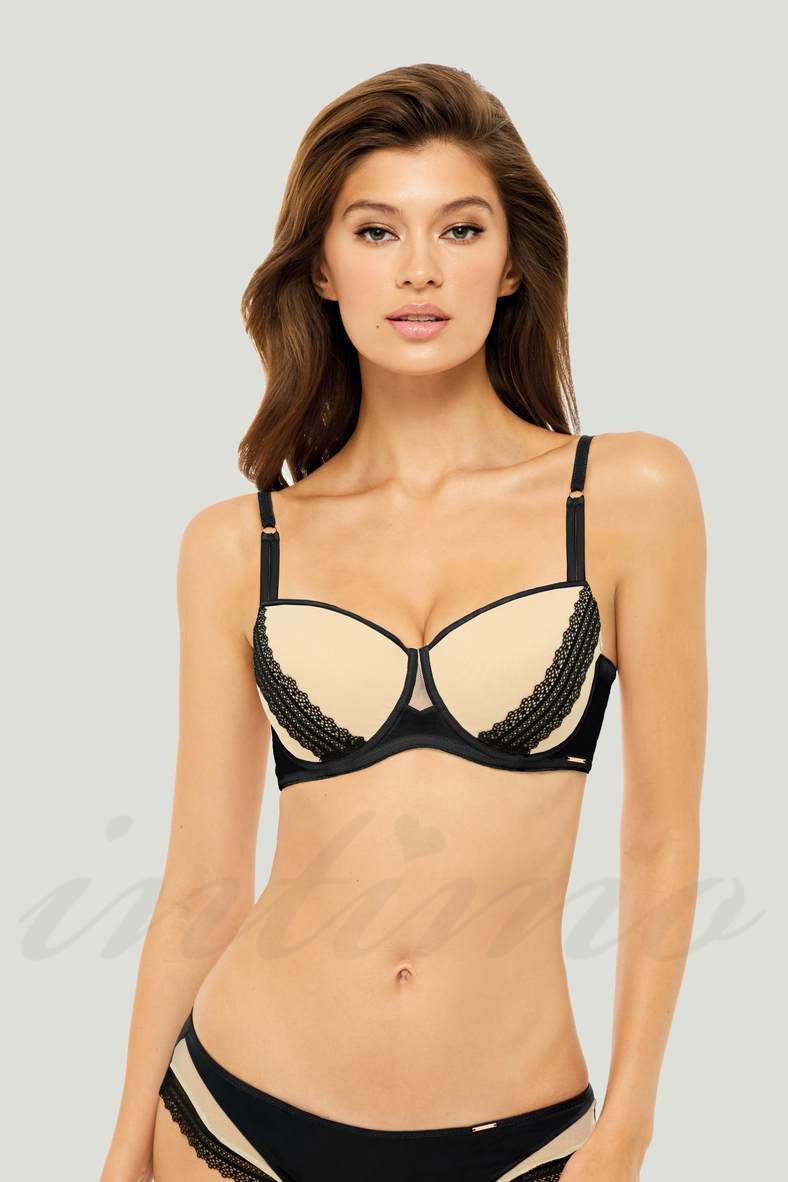 Bra with a compacted cup, code 65563, art W20-0455-FCM-LY