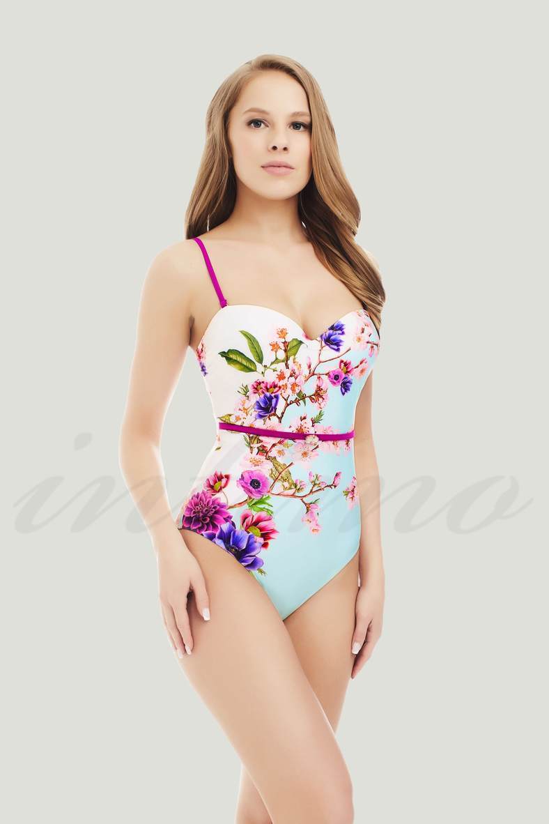Swimsuit one-piece push up (solid), code 65973, art L1915-911