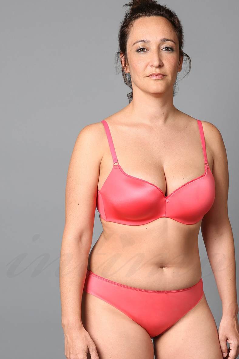 Underwear: bra with a compacted cup and slip panties, code 67159, art 329col