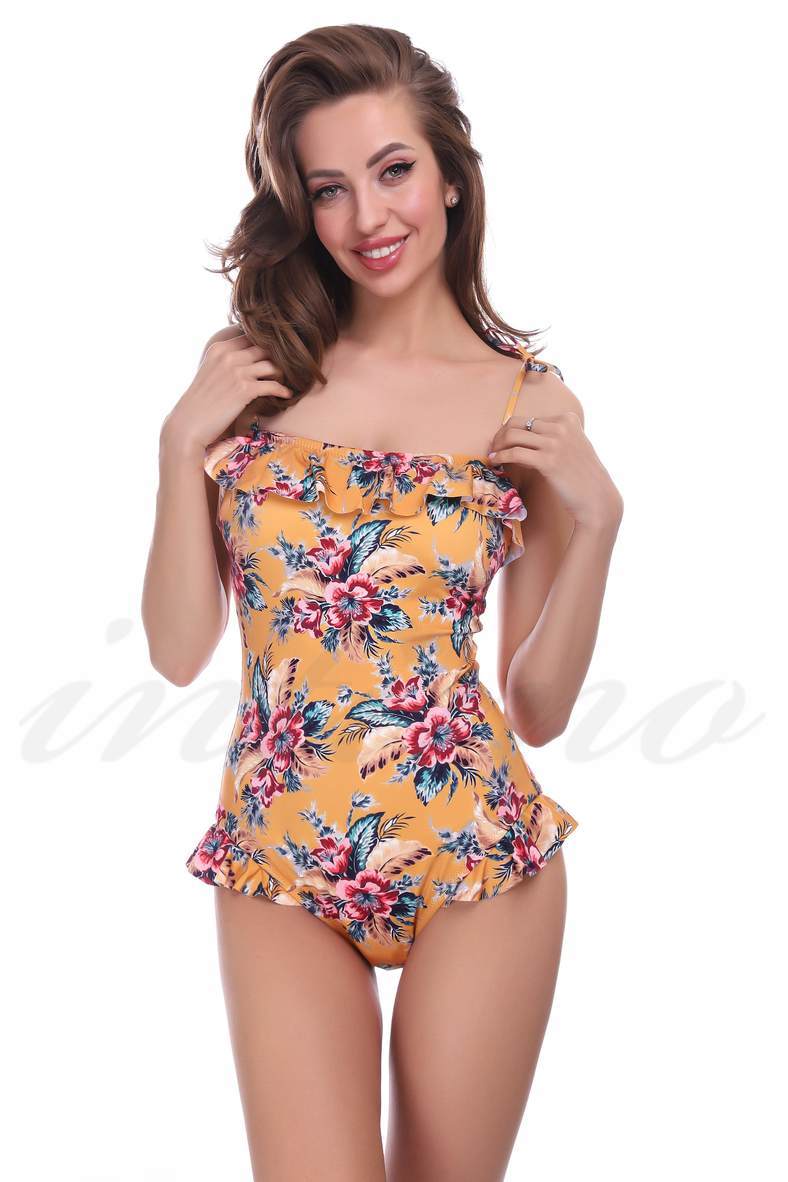 One-piece swimsuit with a compacted cup, code 70265, art 9-1306
