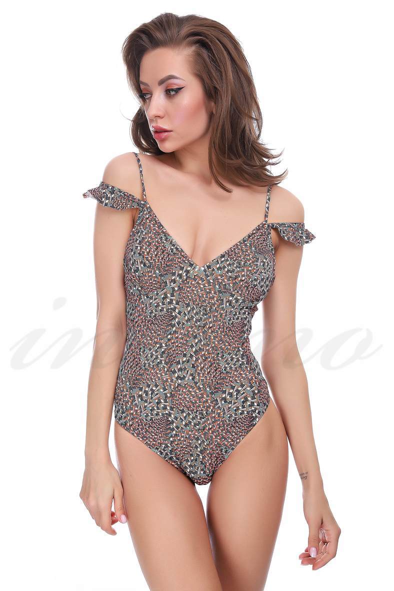 One-piece swimsuit with a compacted cup (solid), code 70269, art 9-1336