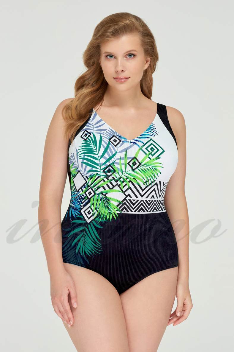 One-piece swimsuit with a compacted cup, code 70683, art L2109-P-401