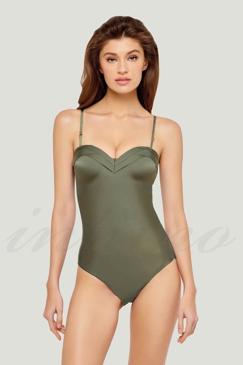 One-piece swimsuit with a compacted cup (solid), code 71262, art L2016-961/OB