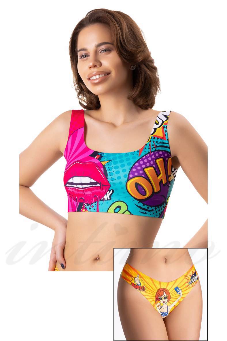 Underwear set: bra with soft cup and thong panties, code 71806, art Oh insta set
