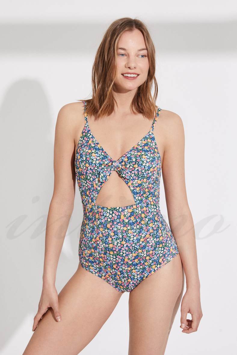 One-piece swimsuit with a compacted cup, code 72637, art 81783