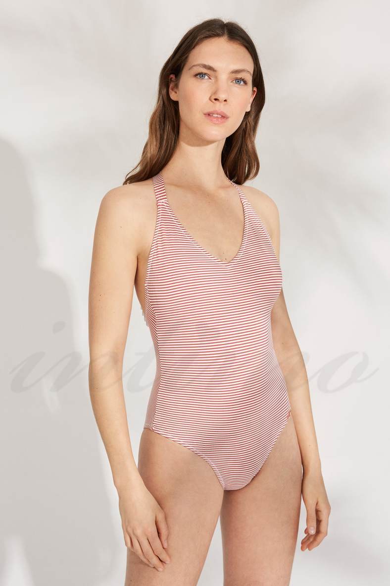 One-piece swimsuit with a compacted cup, code 72768, art 81579