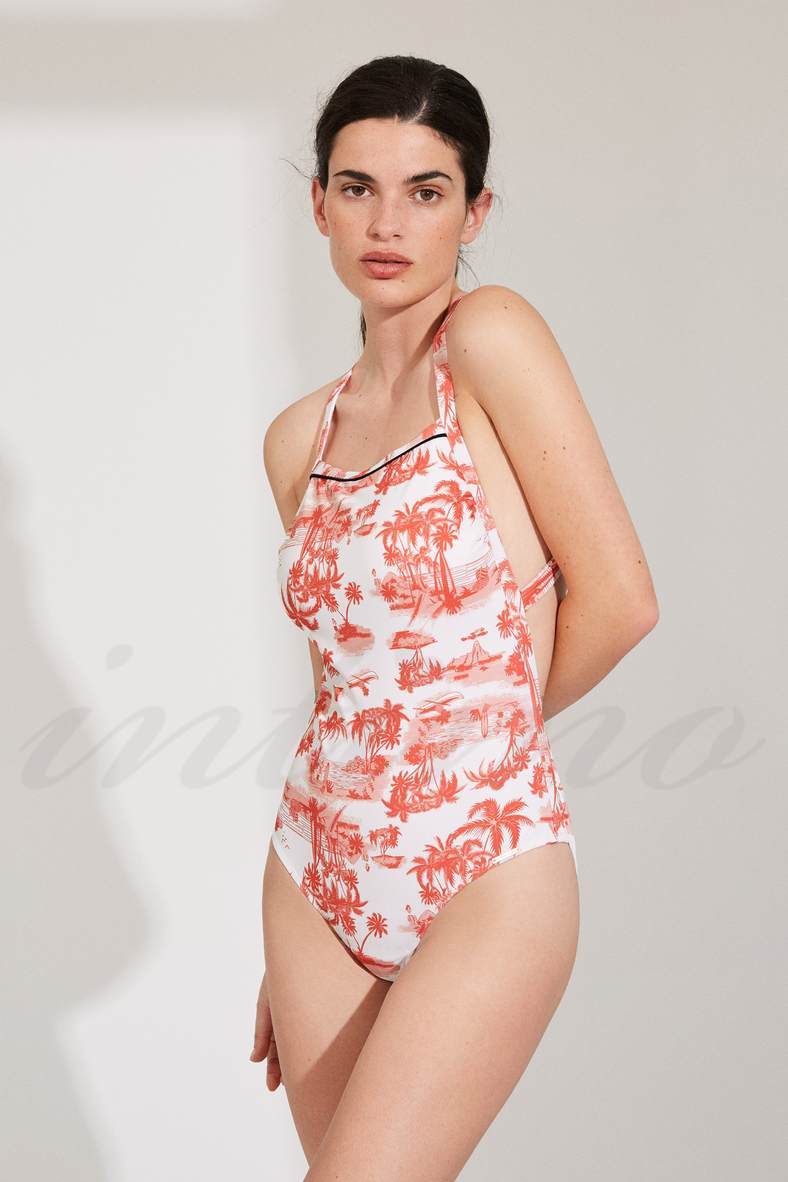 One-piece swimsuit with a compacted cup (solid), code 72868, art 81593