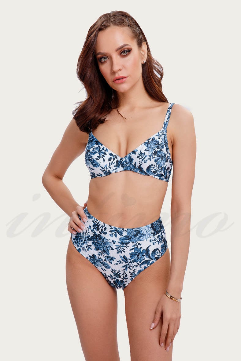 Swimsuit with a soft cup, swimming trunks slip, code 76082, art 9-1650-9-1647