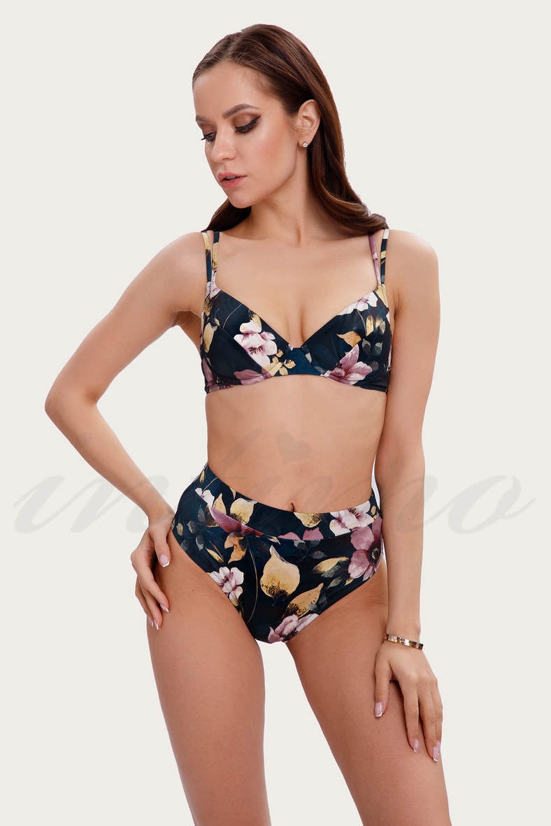 Swimsuit with a soft cup, swimming trunks slip, code 76131, art 9-1499-9-1496