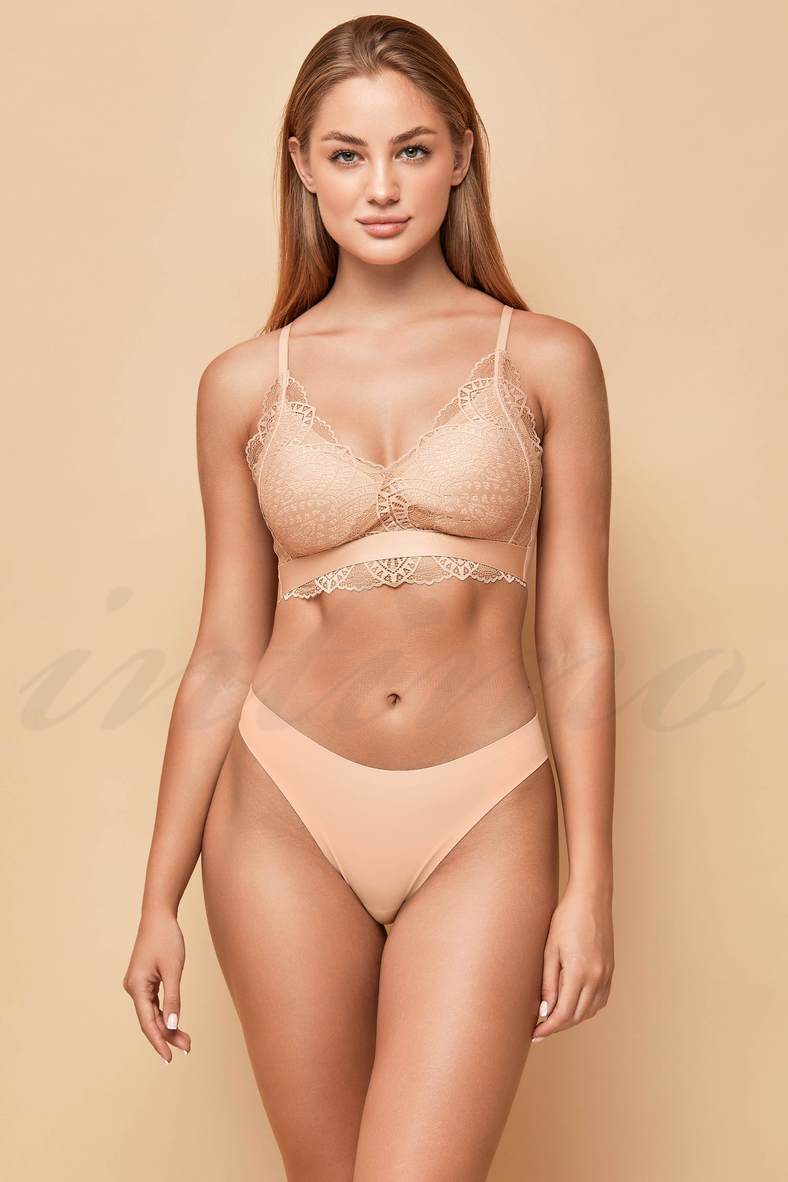 Underwear set: soft cup bra and Brazilian panties, code 76470, art 876-074/876-23