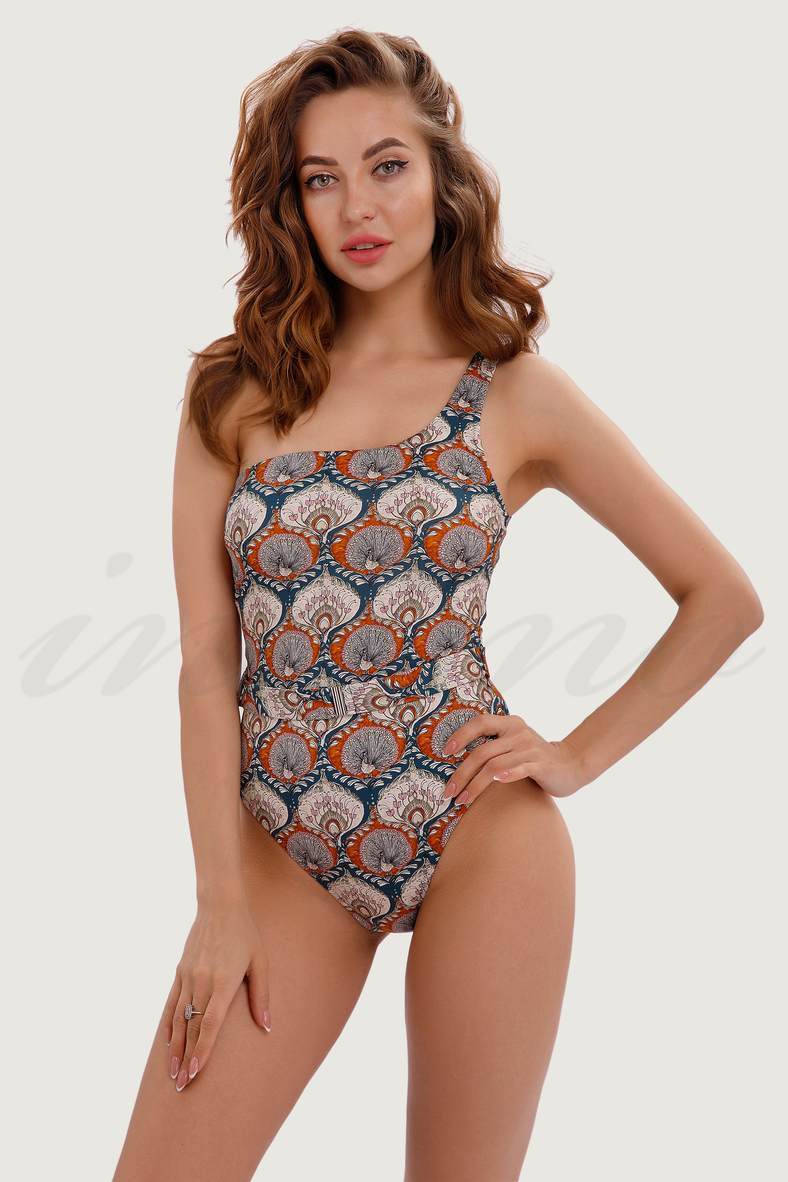 One-piece swimsuit with padded cup (solid), code 76639, art 9-1663