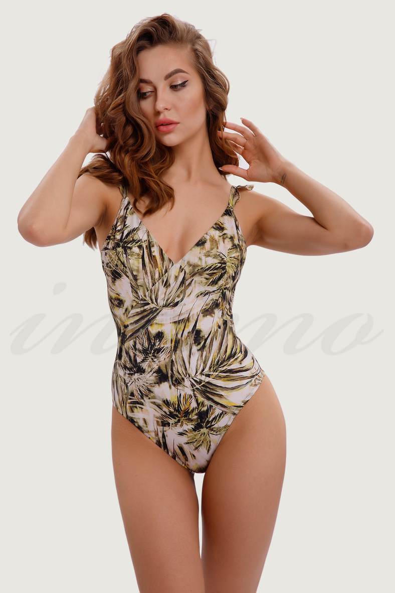 One-piece swimsuit with padded cup (solid), code 76644, art 9-1637