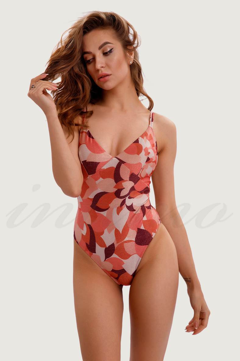 One-piece swimsuit with padded cup (solid), code 76698, art 9-1566