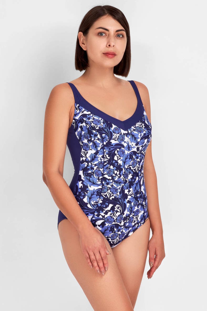 One-piece swimsuit with soft cup (solid), code 77653, art 971-154