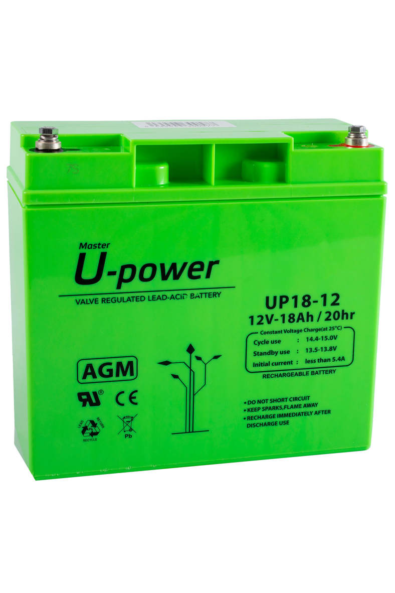 Аккумуляторная батарея AGM UP18-12, код 80914, арт UP18-MU-12