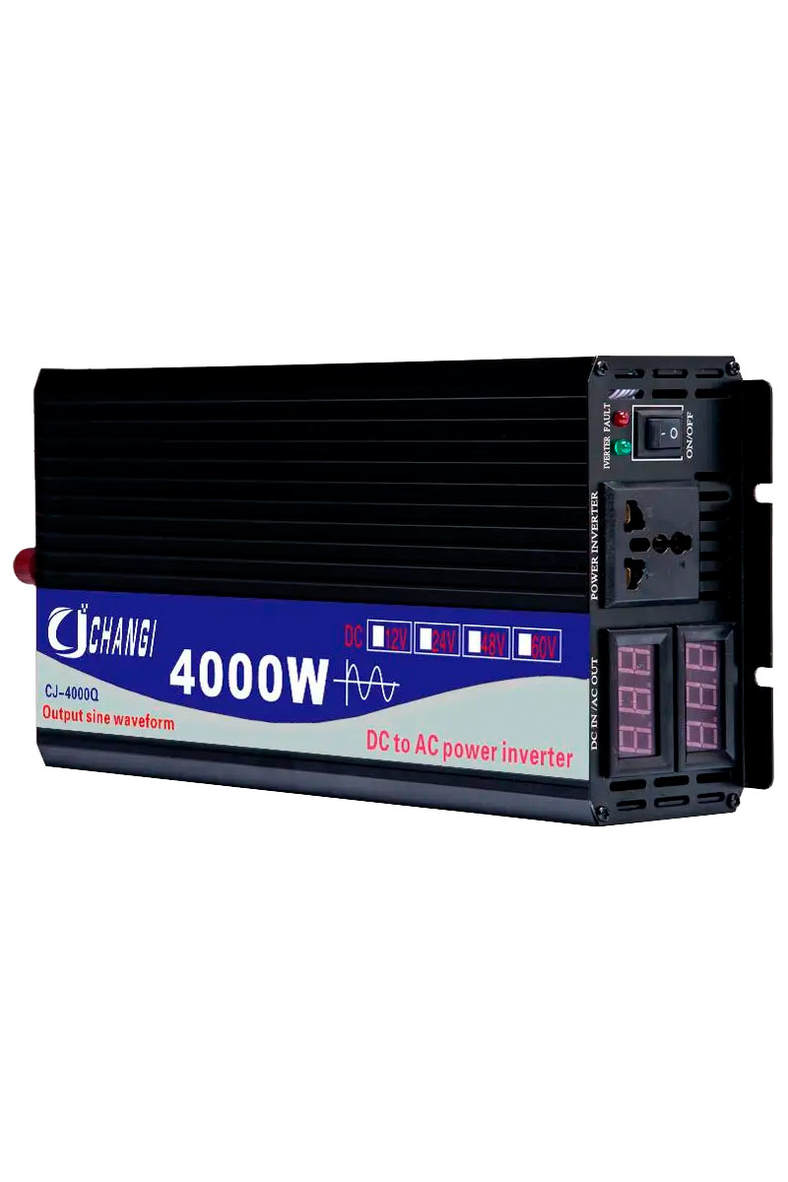 Инвертор сетевой CJ 12/220V-2000W (CJ-4000Q), код 81109, арт FOC4000