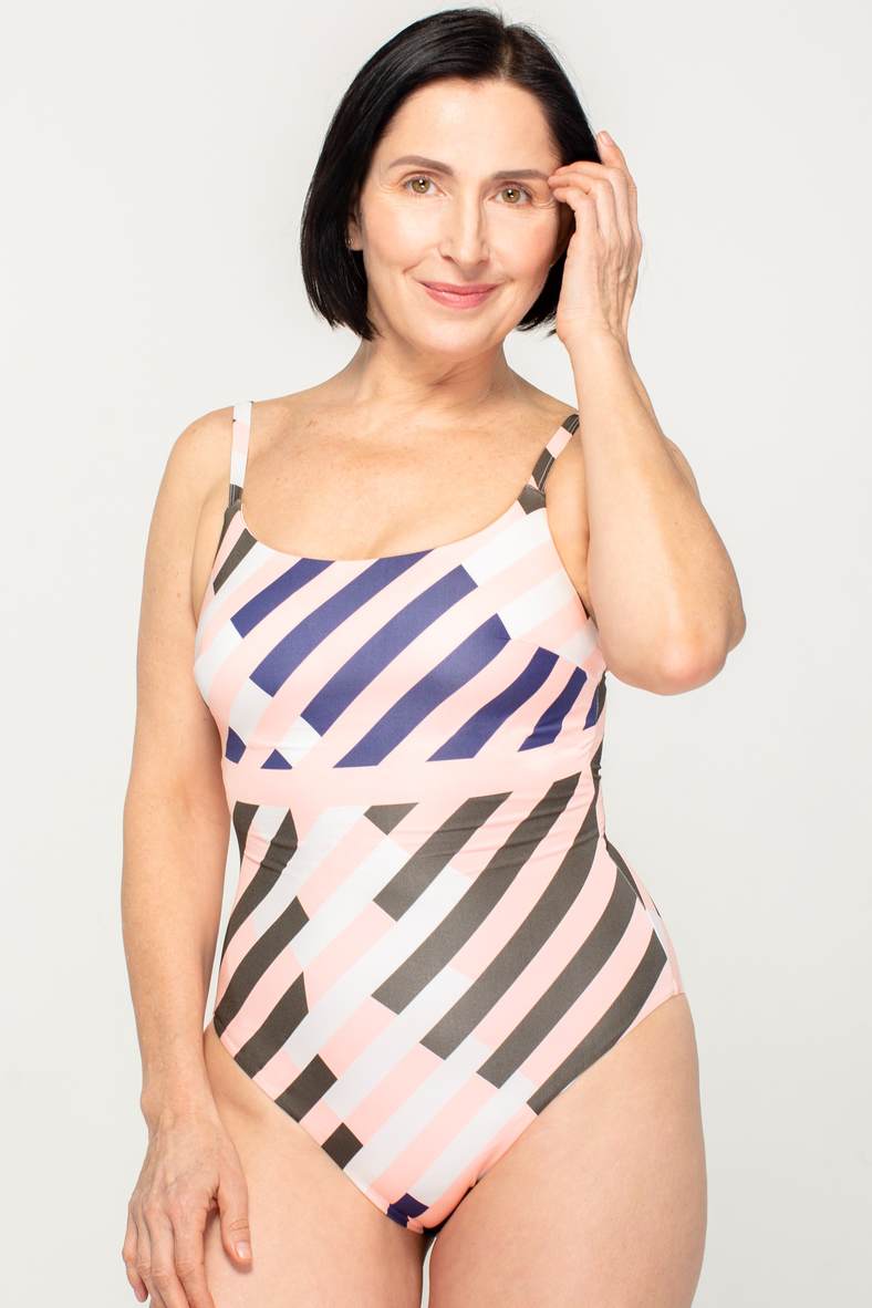 One-piece swimsuit with soft cup (Swimwear), code 86563, art SO205000