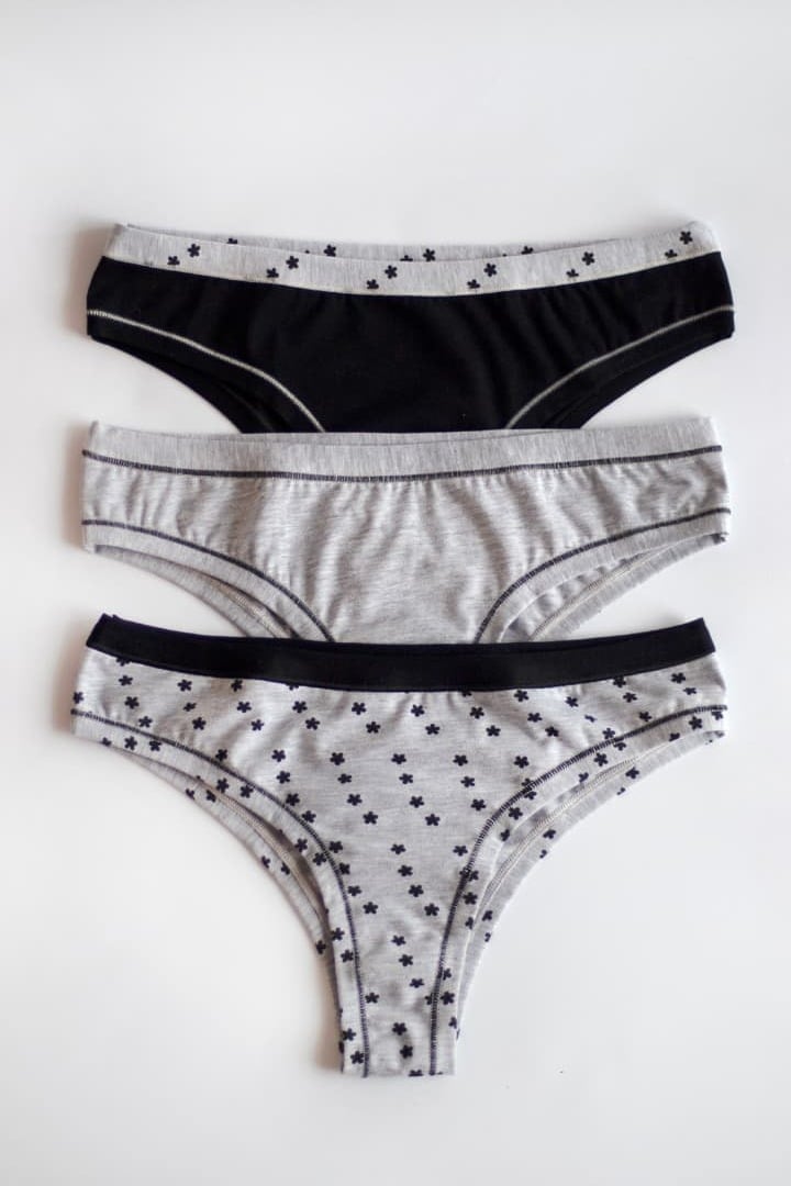 Brazilian panties, 3 pieces, code 86984, art LU113-11 (в упаковці 3 шт. ціна за комплект)