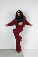 Bomber suit and palazzo pants
