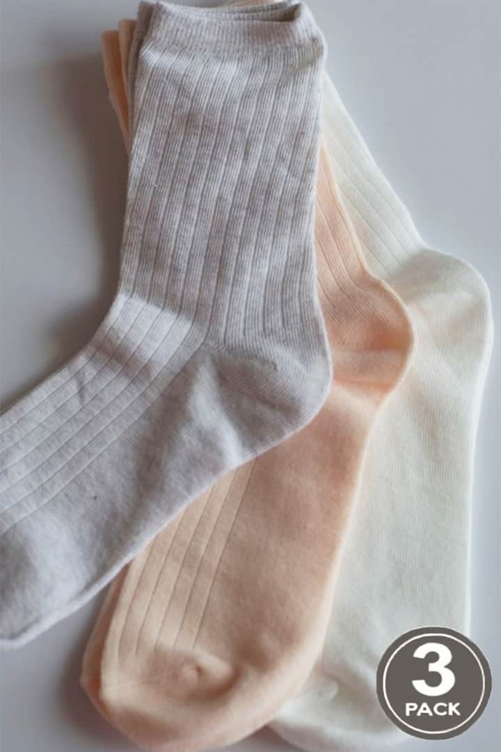 Socks, 3 pieces, code 88815, art G08 SOCKS COTTON RIB (3пари)