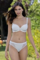 Set of underwear: bra with padded cup and slip panties