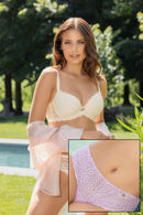 Lingerie set: bra with padded cup and Brazilian panties