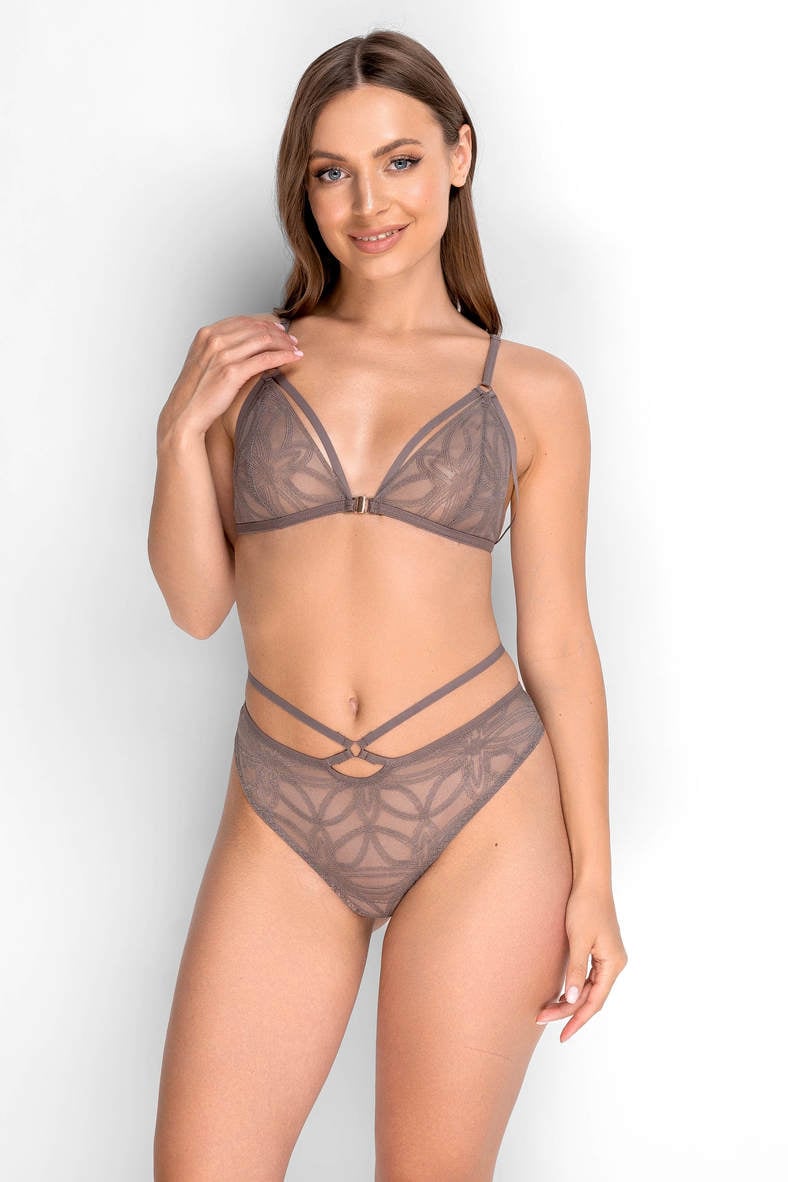 Lingerie set: bra with soft cup and thong panties, code 90803, art 8175-050/8175-12-1