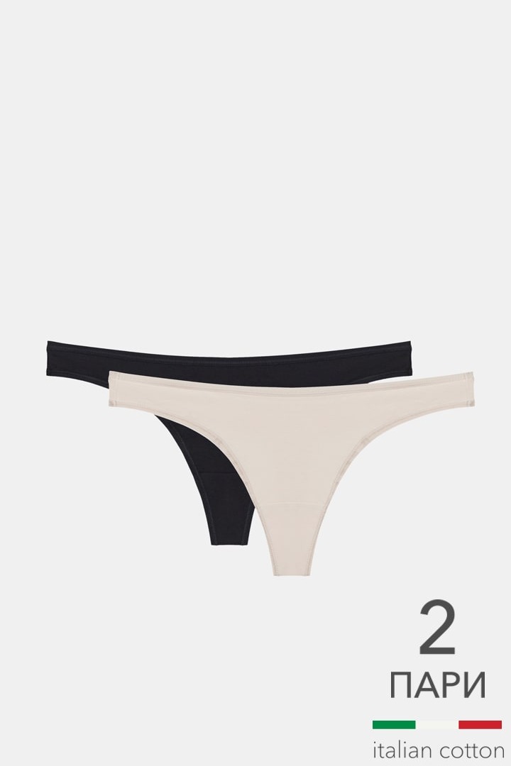 Thong panties, 2 pieces, code 90818, art 131 С COTTON (в упаковке 2 шт. цена за комплект)