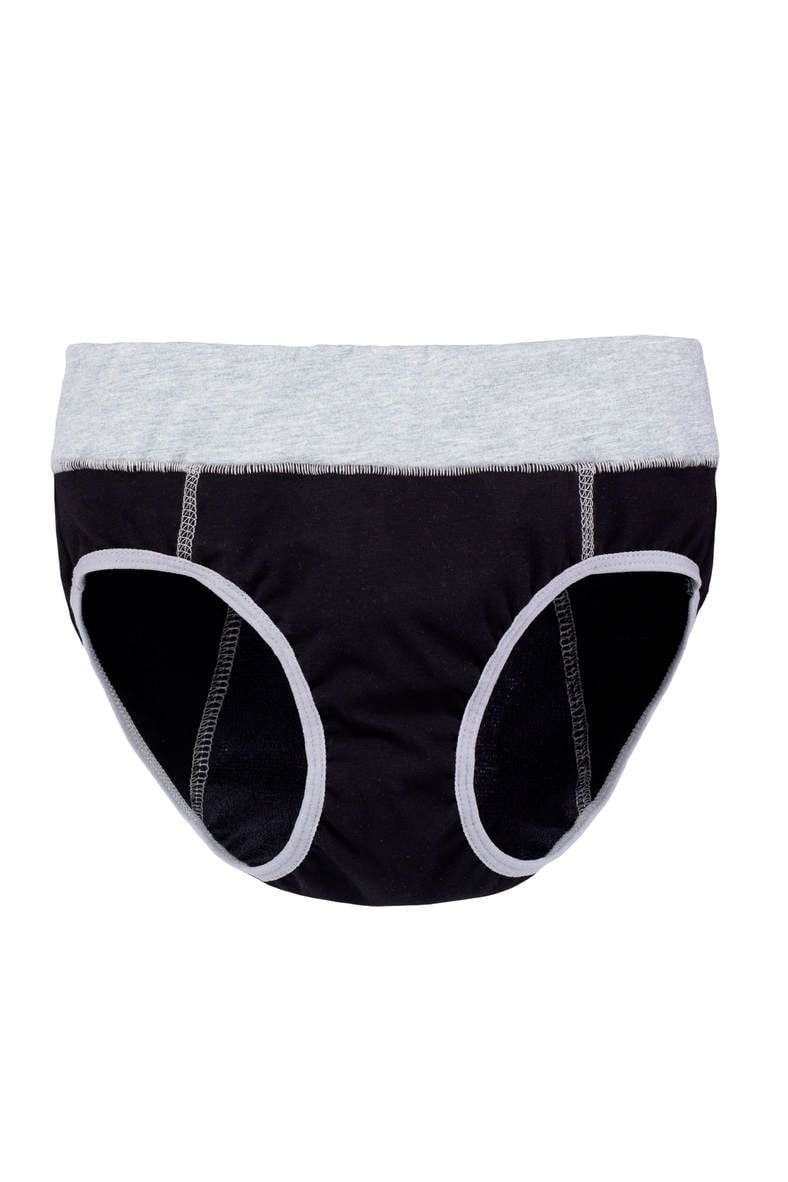 Menstrual slip panties with protective gusset, standard size, code 90886, art SPBL00