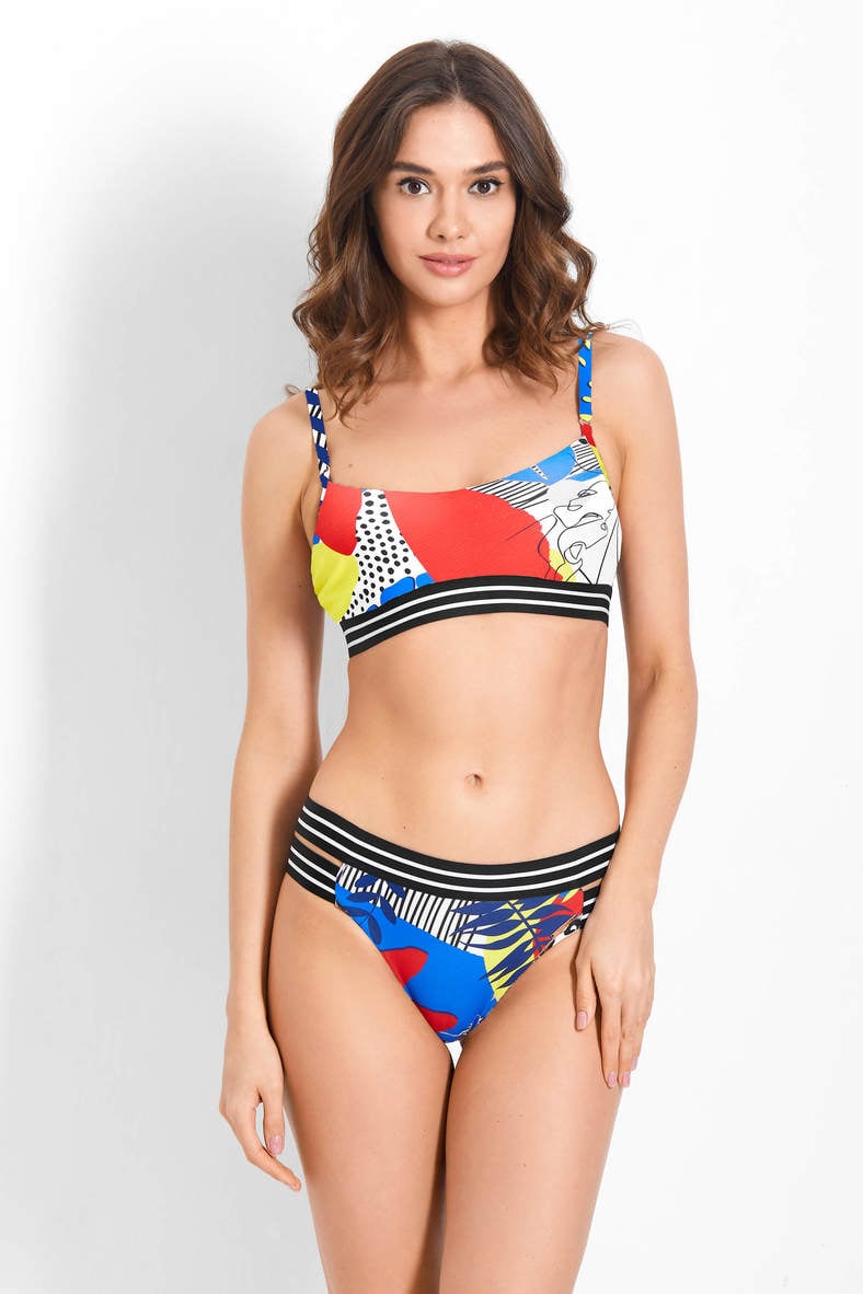 Swimsuit with soft cup, Brazilian trunks (Swimwear), code 92070, art 915-048-1/915-220