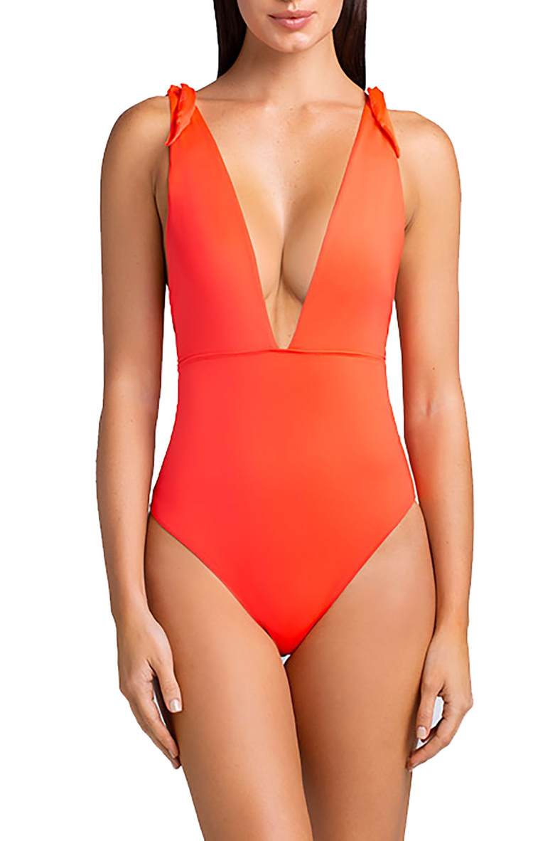 One-piece swimsuit with soft cup (solid), code 92785, art E12001