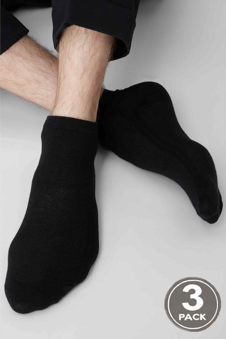 Socks, 3 pieces, code 97167, art  SOCKS MEN COTTON MESH LOW (3пари)