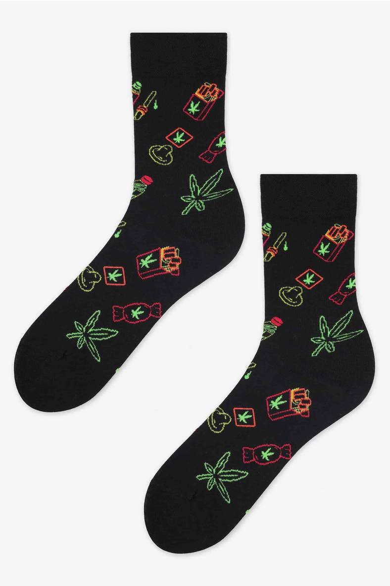 Шкарпетки, код 97813, арт  SOCKS NEON WEED