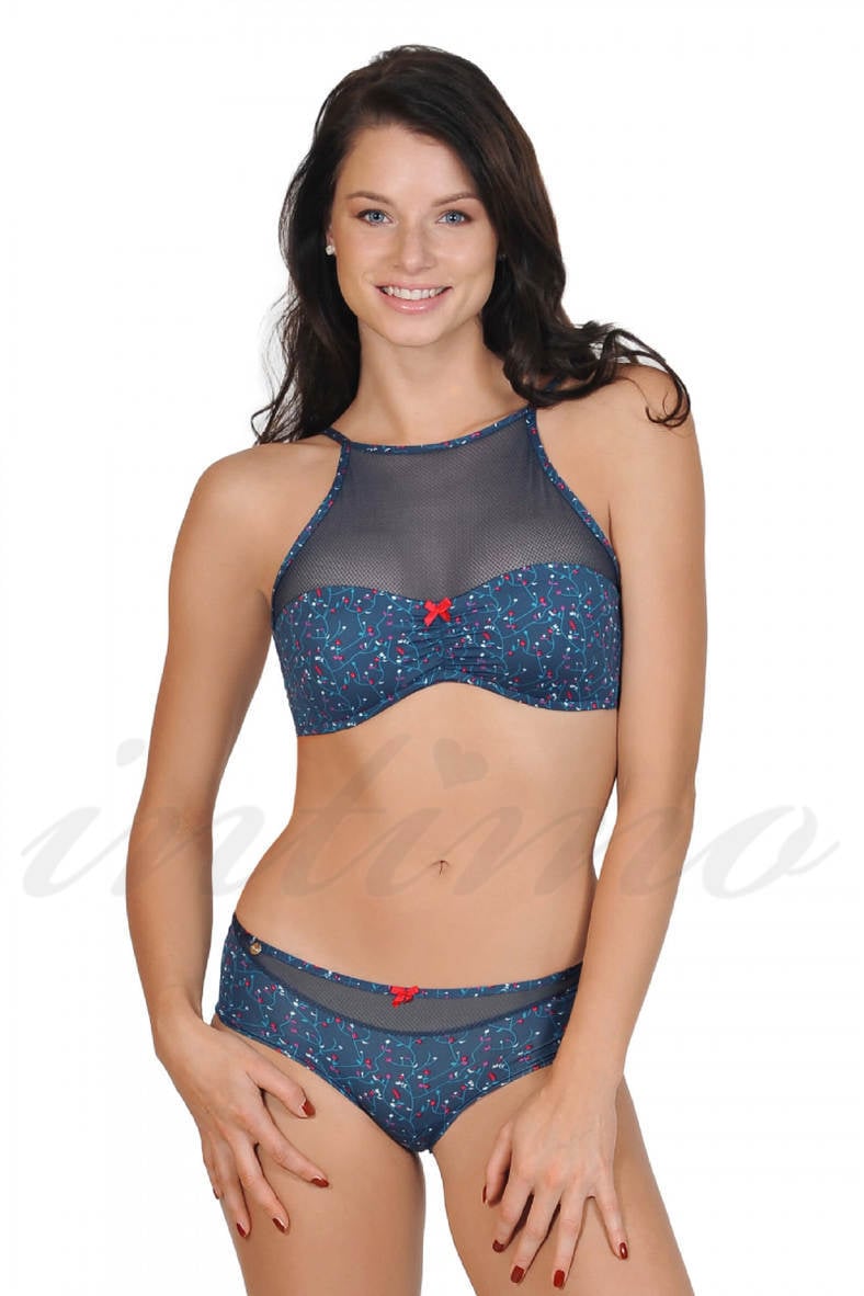 Set: bra with a tight cup and panties shorts, code 49003, art 60384-62444