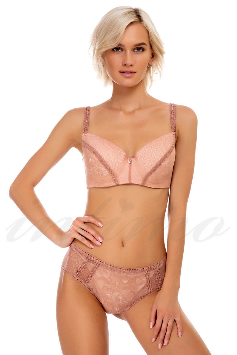 Underwear: balconette bra with a cup compacted and panty shorts, code 55306, art 1087-3087
