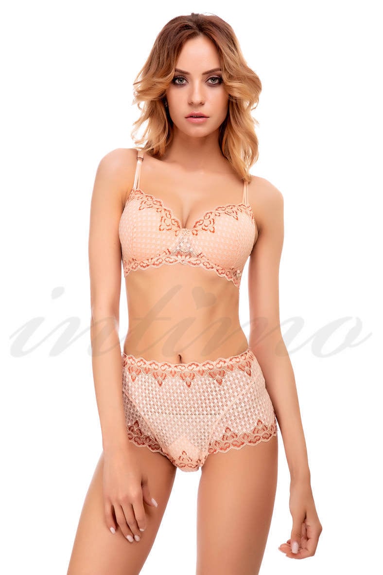 Underwear: bra with a compacted cup and panties-shorts, code 55798, art M9418-M9718