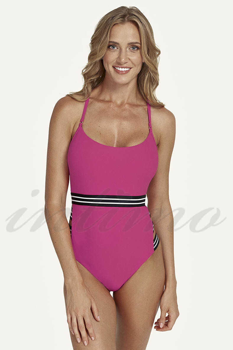 One-piece swimsuit with a soft cup (solid), code 63356, art 912-148