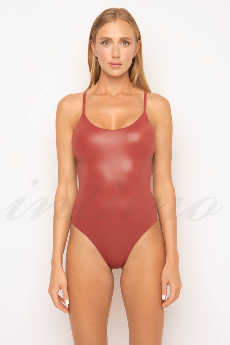 One piece swimsuit without a cup (solid), code 64197, art 996-148